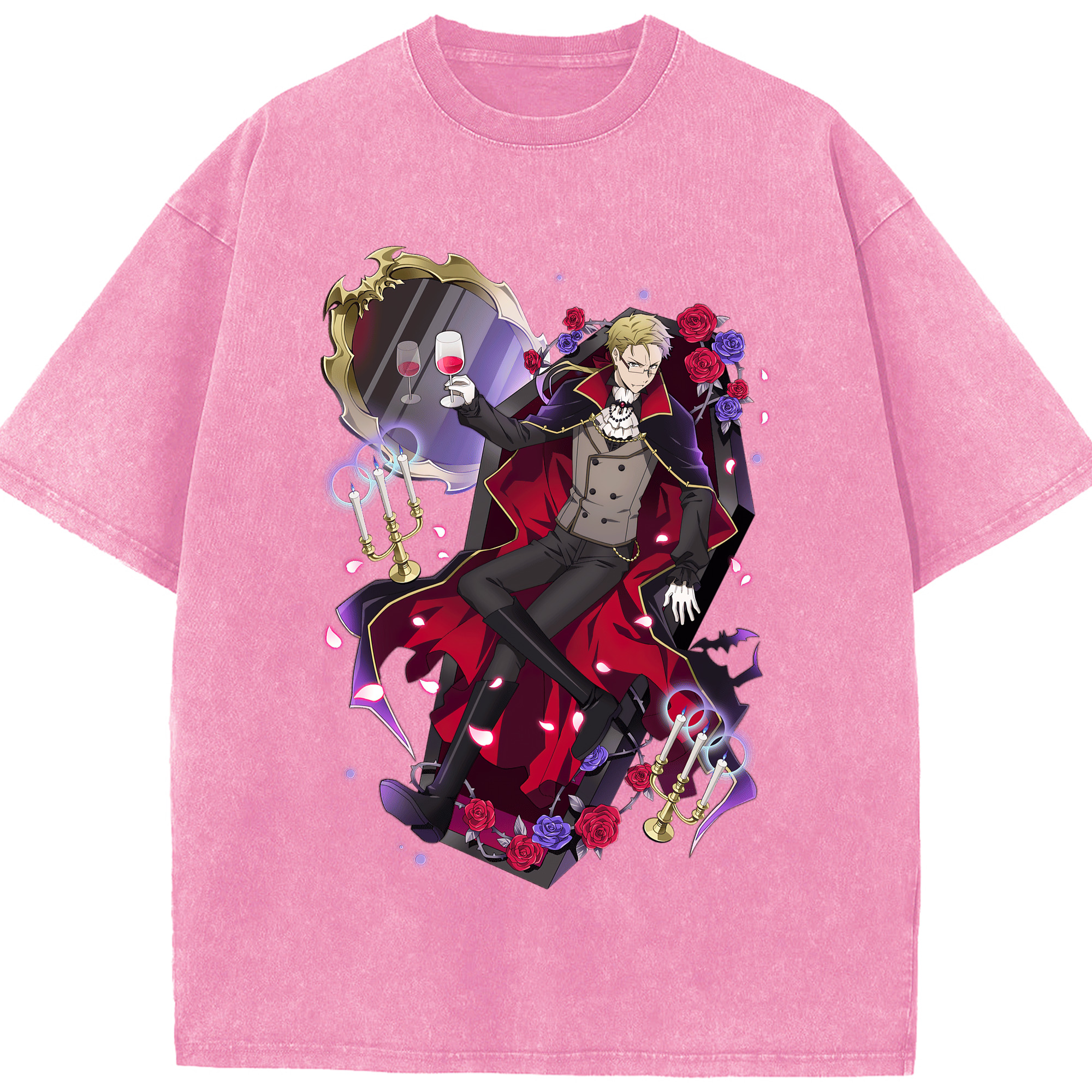（画像用） 文豪ストレイドッグス Bungo Stray Dogs 綿100% ヴィンテージ風 半袖Tシャツ（フロントプリント）
